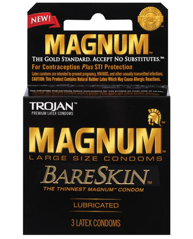 TROJAN MAGNUM | BARE SKIN | 3CT PER PACK | 6 PACK SET