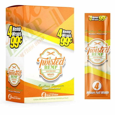 TWISTED HEMP | 15 POUCHES OF 4 WRAPS