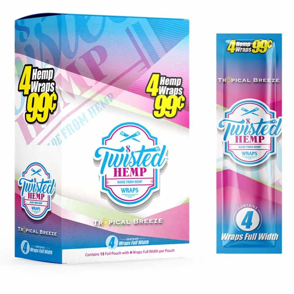 TWISTED HEMP | 15 POUCHES OF 4 WRAPS