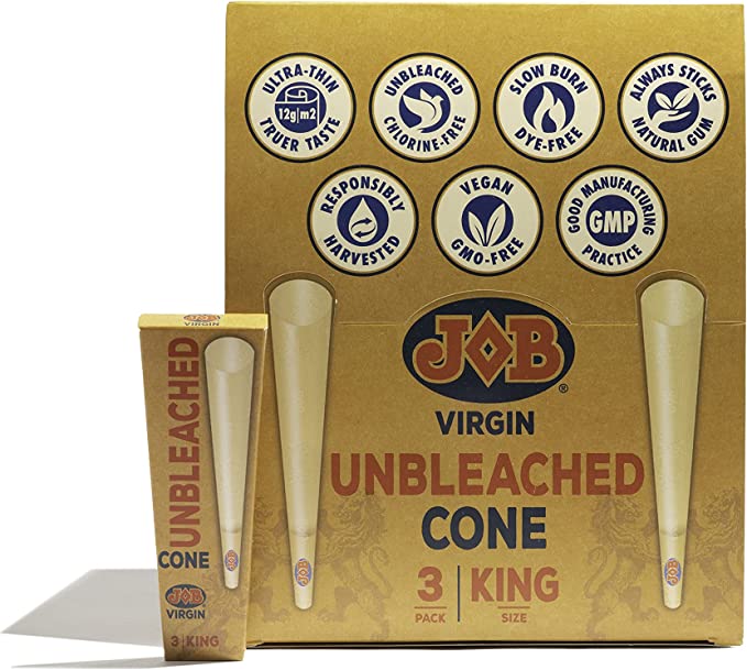 JOB CONES VIRGIN UNBLEACHED KING SIZE | 3CT