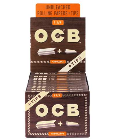 OCB VIRGIN SLIM ROLL KIT | PAPERS+TIPS+TRAY | 20CT