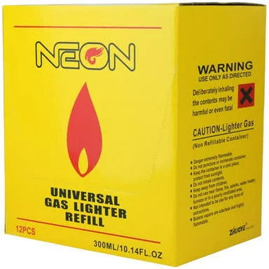 NEON UNIVERSAL LIGHTER REFILL GAS | 12CT