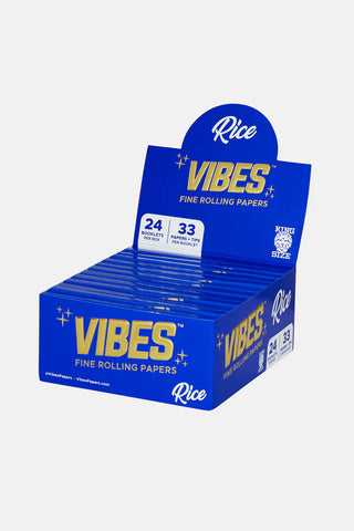 VIBES RICE KING SIZE PAPERS + TIPS | 24CT